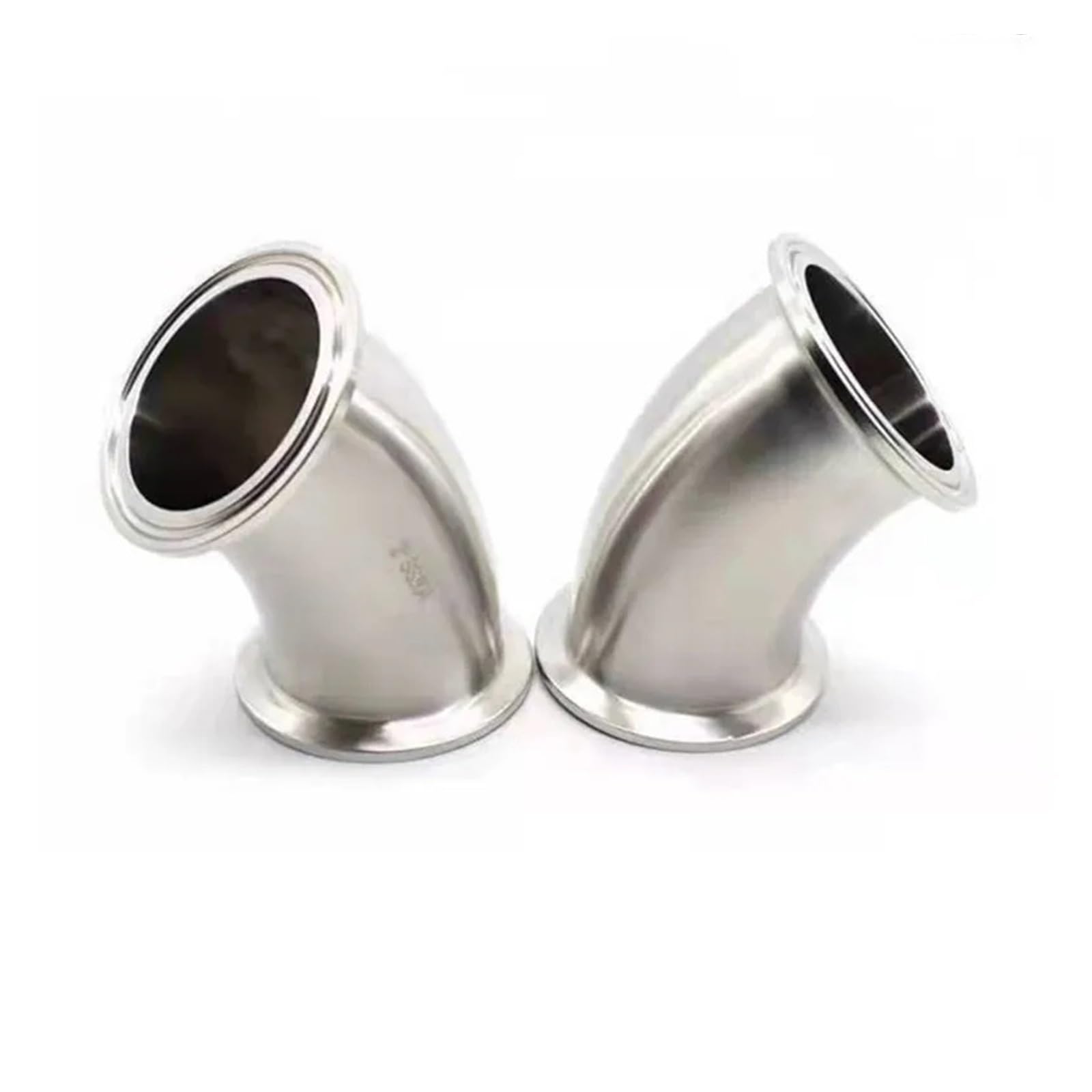 Sfngxxag One Color 1Pc 3/4"-4"(19Mm-102Mm) Tri Clamp 1.5" 2" 2.5" 3" 3.5" 4" 45 Degree Elbow Sus304 Stainless Pipe Fitting Connector (89Mm X Ferrule 106)