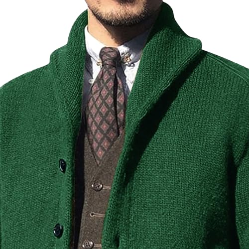 Cárdigan de punto para hombre con botones y bolsillos funcionales 6