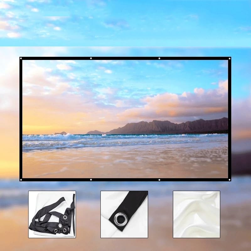 Pantalla manual de proyección de 100 pulgadas miniatura 2