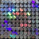 24 Pannels Iridescent Silver Mirror Sequin Shimmer Wall Backdrop Sparkling Pvc Interior Decorative P