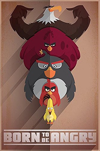 Close Up Poster Angry Birds Born to be Angry (61cm x 91,5cm) + Un Poster Surprise en Cadeau!