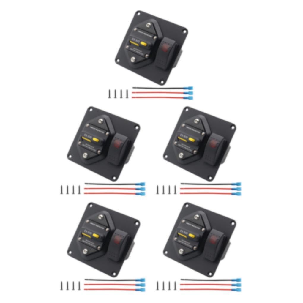 5 Set di Interruttore Automatico con Interruttore a bilanciere per Barca Interruttore da Pannello ON-off Interruttore Automatico con Interruttore a bilanciere per Barca Affidabile Sicuro 300A