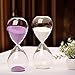 Hourglass, HoveBeaty Hand-Blown Sand Timer Set for Time Management 15 Minutes Durable Glass Construction (15 min, White)