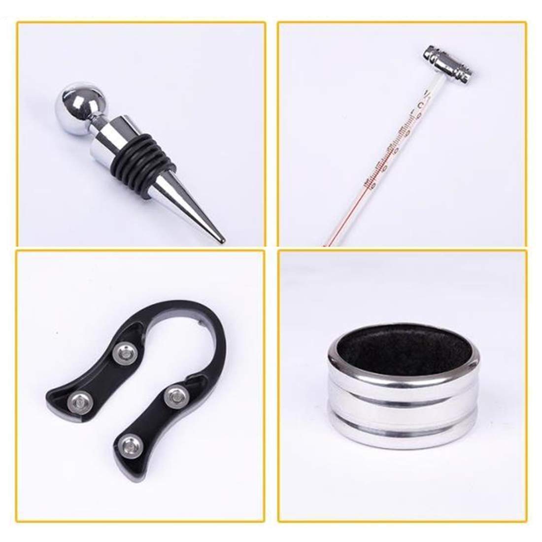 Edelstahl Weinöffner Profi Korkenzieher Set mit Folienschneider für Zuhause Restaurant Party und als Geschenk