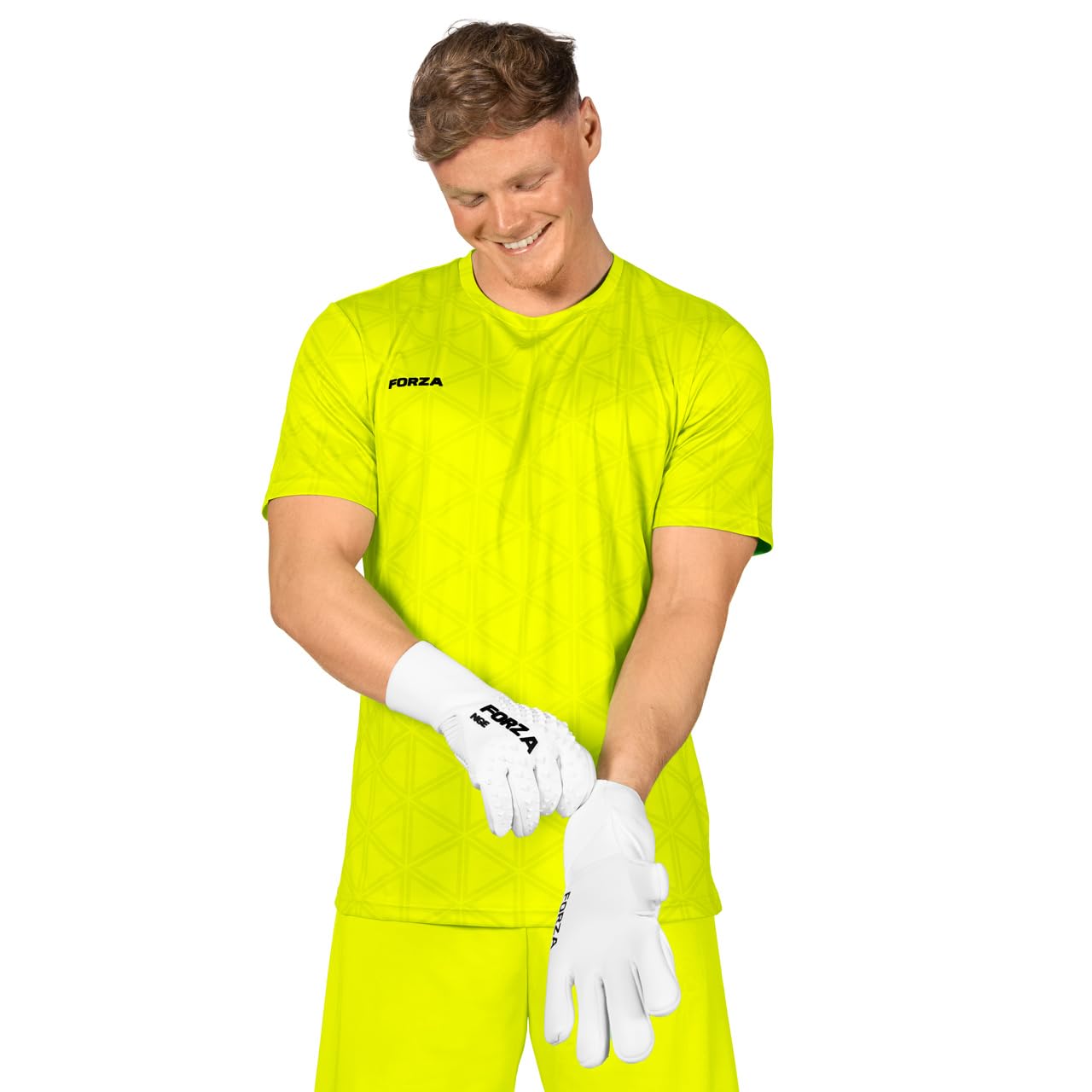 FORZA Maillot de Gardien de But à Manches Courtes pour Hommes [XS-XXL] | Évacuation de l’Humidité | 4 Couleurs Vives