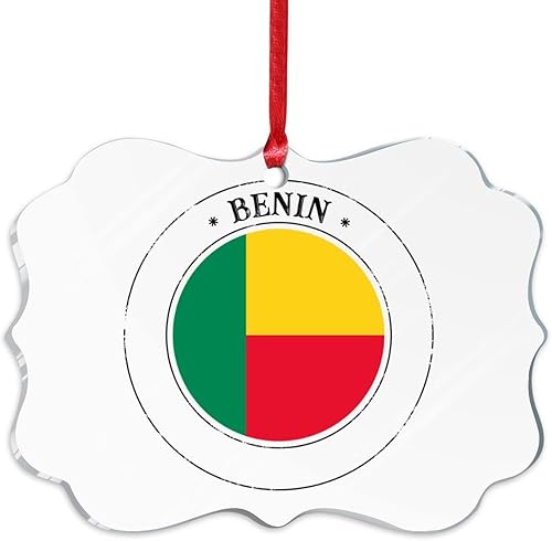 Vista 227 de Bandera de Curazao - Adorno para árbol de Navidad, bandera nacional, decoración de árbol de Navidad de Curazao, recuerdo acrílico, adorno colgante