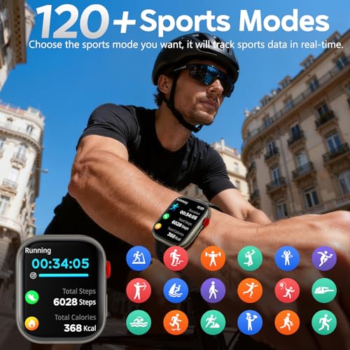 Zdkll Smart Watch for Men & Women, 1.88" HD Screen, 120+ Sports Modes Black - image 2