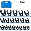 Crowfoot Flare Nut Wrench Set, 19PC Metric Tool 8 to 32 mm Sizes 3/8 & 1/2 Drive for Ratchets & Torque Wrenches(12Pcs for 3/8 drives, 8mm-19mm; 7Pcs for 1/2 drives, 21mm-32mm.