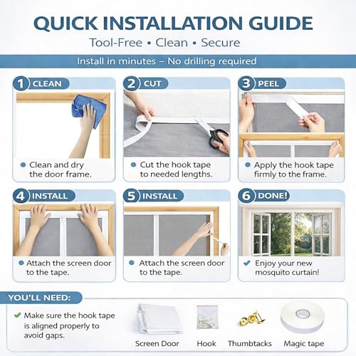 Anti moustique fenetre blanc 110x160cm avec fixation stable par bande magnetique - 7