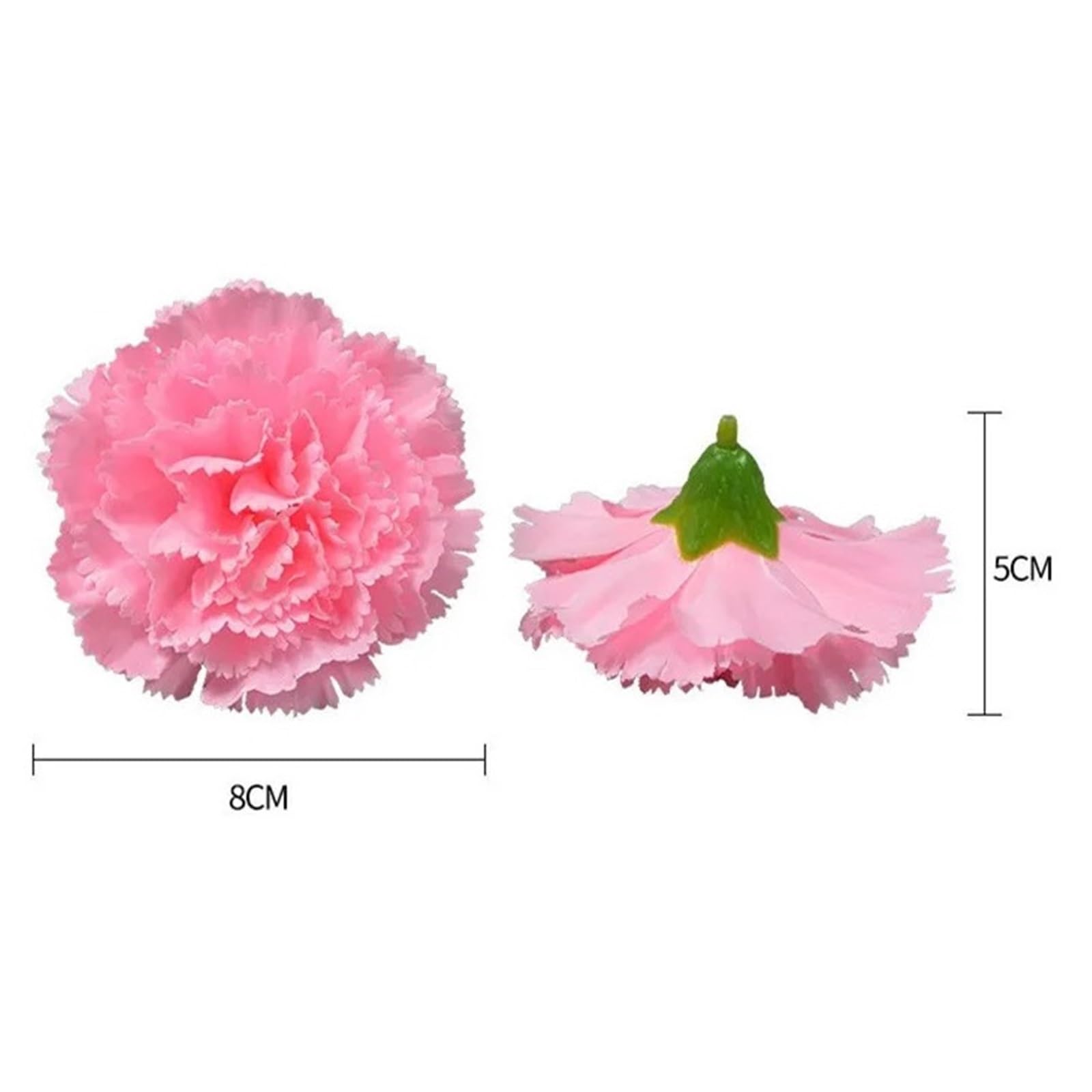 8 cm 13 Farben Seidenblumenköpfe Stoff Künstliche Nelke