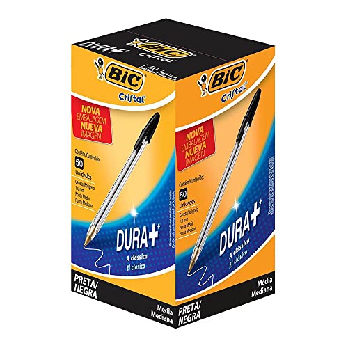 BIC Cristal Penne Nere a Sfera, Punta Media