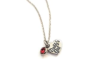 Daddy's Girl July Birthstone Pendant Necklace: A Cherished Symbol of Love
