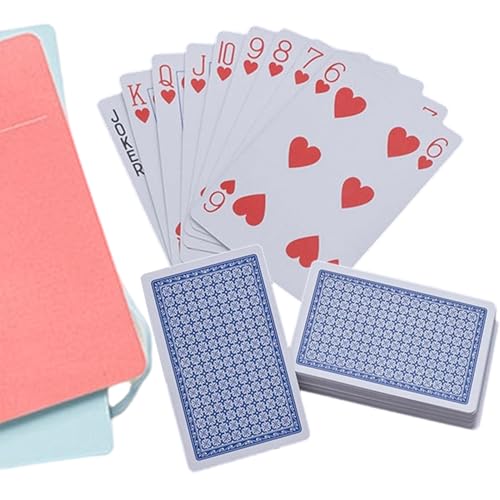 Yuemeuy Jeu de Cartes de Poker pour Le Divertissement en Famille - Divertissement Portable pour Les Soirées en Famille Et Les Jeux Nocturnes,Cartes à Jouer pour Les Parties de Jeu | pour Camping,