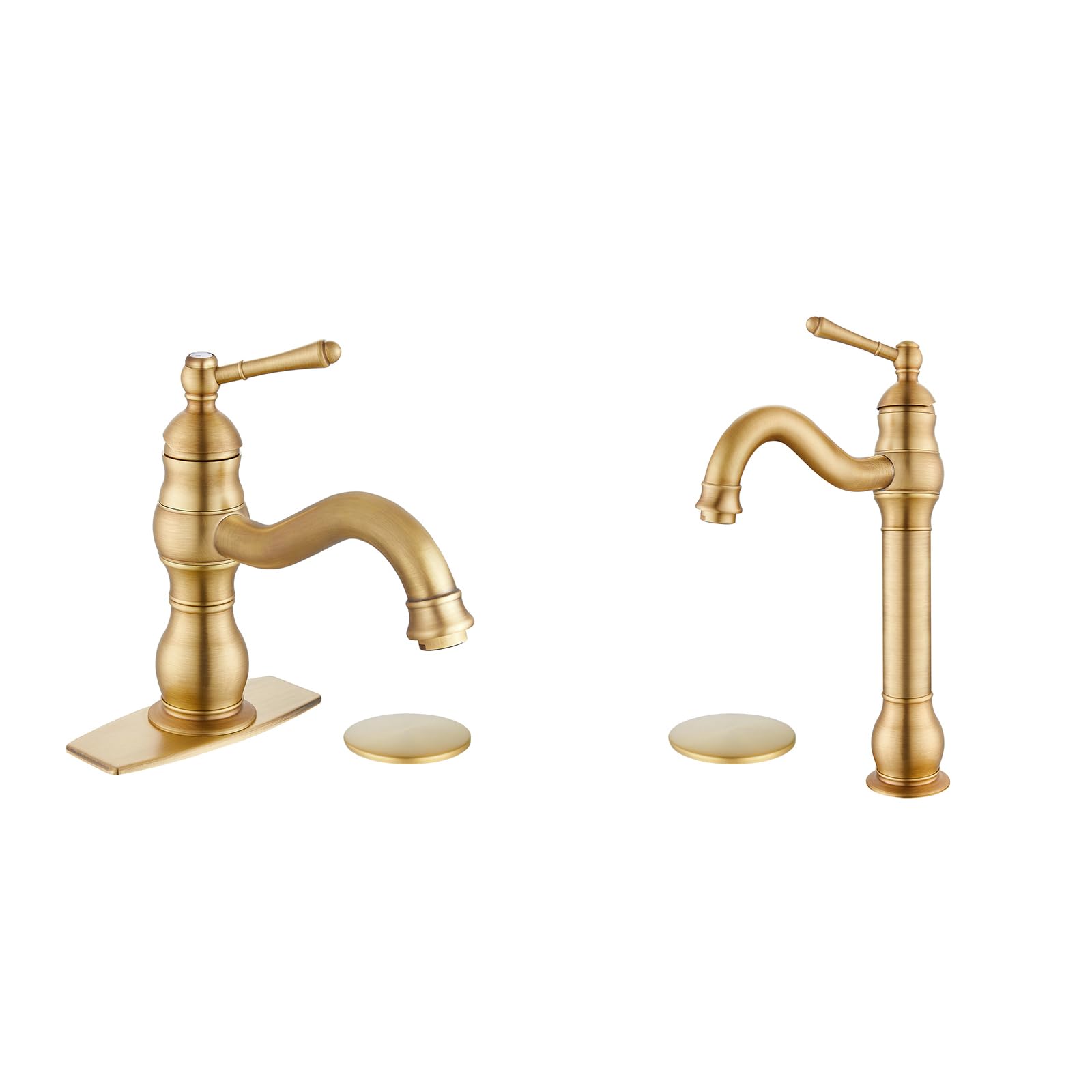Sxithgkdw Bathroom Sink Faucet Single Hole 1 Handle Deck Mount Single Handle Brass Bathroom Sink Faucet& Vessel Sink Faucet Tall Bathroom Faucet Single Handle 1 Hole High Spout With Drain