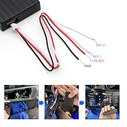 Image of Car Steering Wheel Control DVD Button Universal Wireless Android GPS Navigation Car Steering Wheel Remote Control Buttons