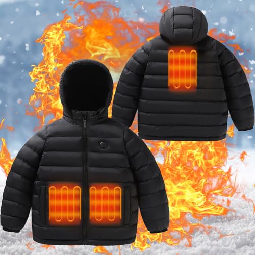 Heated Jacket for Boys Girls, USB Charging Heated Outerwear Thicken Warm Heated Coat Winter Warm Heated Body Warmer3