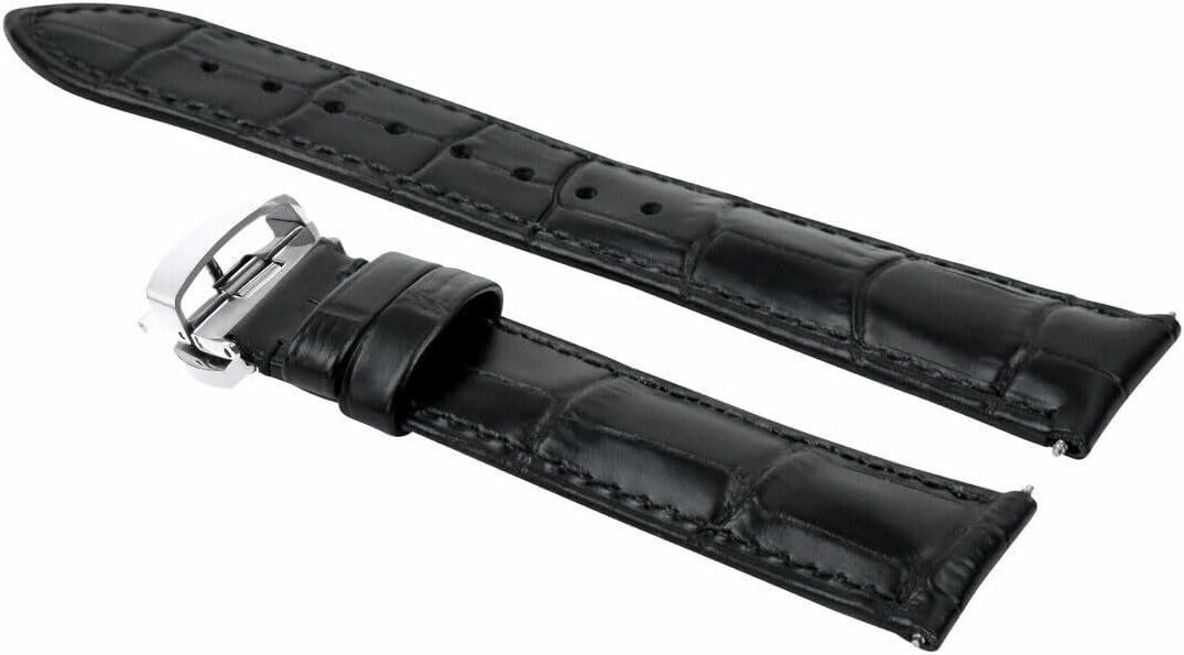 Ewatchparts 20-22-24mm Leather Watch Band Strap With Deployment Clasp Compatible With Patek Philippe