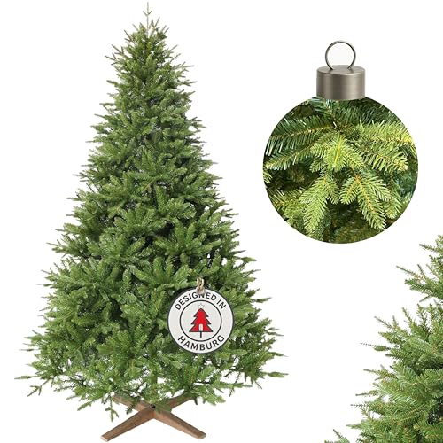 Hochwertiger künstlicher Weihnachtsbaum 150cm mit Holzfuß - Premium...