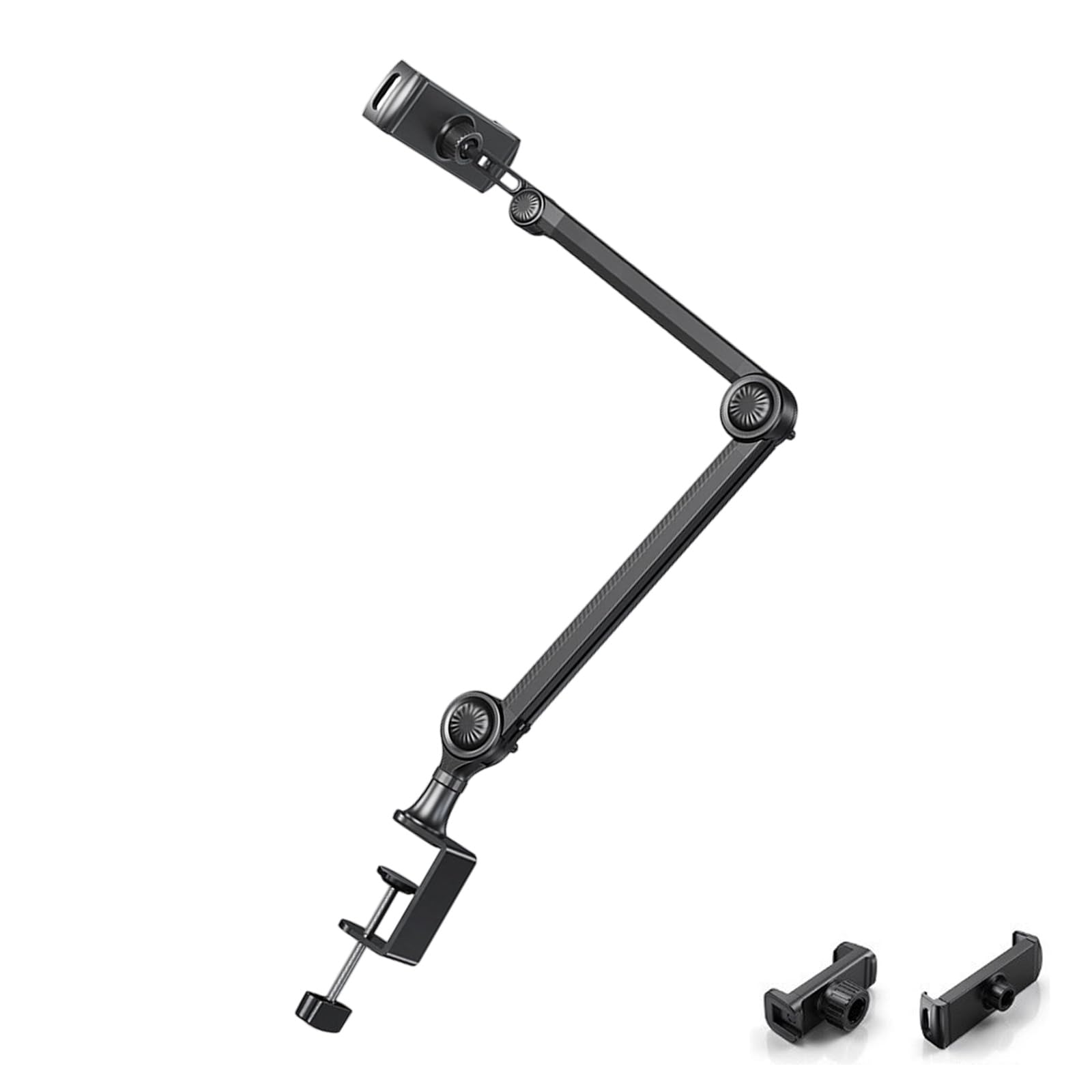 Supporto per tablet con braccio girevole per installazione scrivania, morsetto supporto adatto a telefoni e tablet da 4, 6-13 pollici per ricette cucina, streaming sul comodino, uso domestico