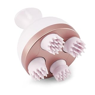 Mantra Impex Hair Scalp Rechargeable Electric Head Kneading Massager 4 Speed Modes Handheld Portable Head Scratcher Massager for Hair Growth Full Body Pain Relief Deep Clean & Stress Relax