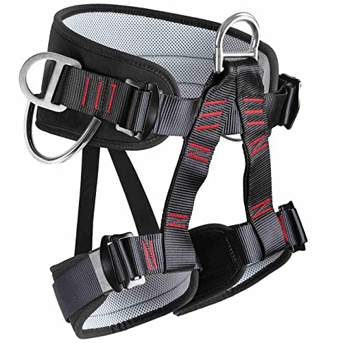 Thicken Professional Safety Belt with Magnesium Alloy Connection Ring – Tree Climbing, Fire Rescue, Rappelling Gear