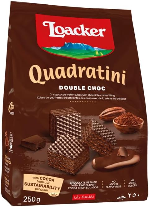 Quadratini Double Choc 250 Gram - Italy, Chocolate