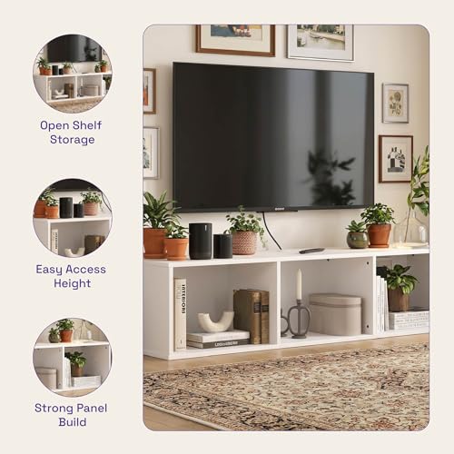 Image of Wakefit Silena Engineering Wood TV Unit - Frosty White