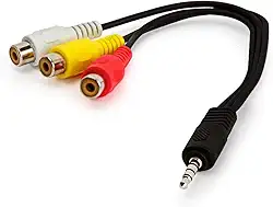 PIX Cabo RCA Av - P3 Estéreo + 3 RCA Femea - 16 cm