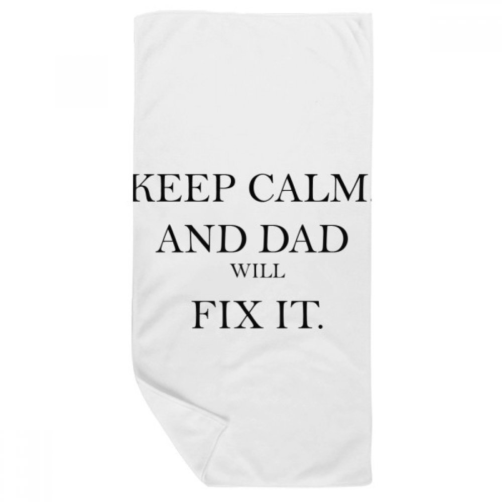 Serviette de bain doux 35X70Cm multicolore avec citation motif festival de papa