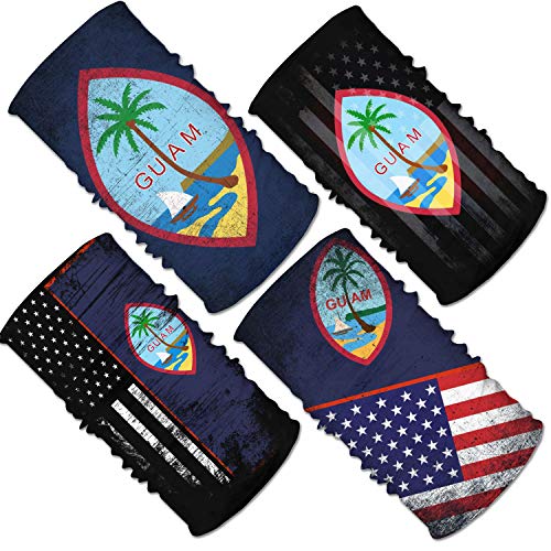 Image of 4Pcs Magic Headwear Neck Gaiter Tube Scarf Headbands Bandana Balaclava for Outdoor Running Cycling Skating Work Out