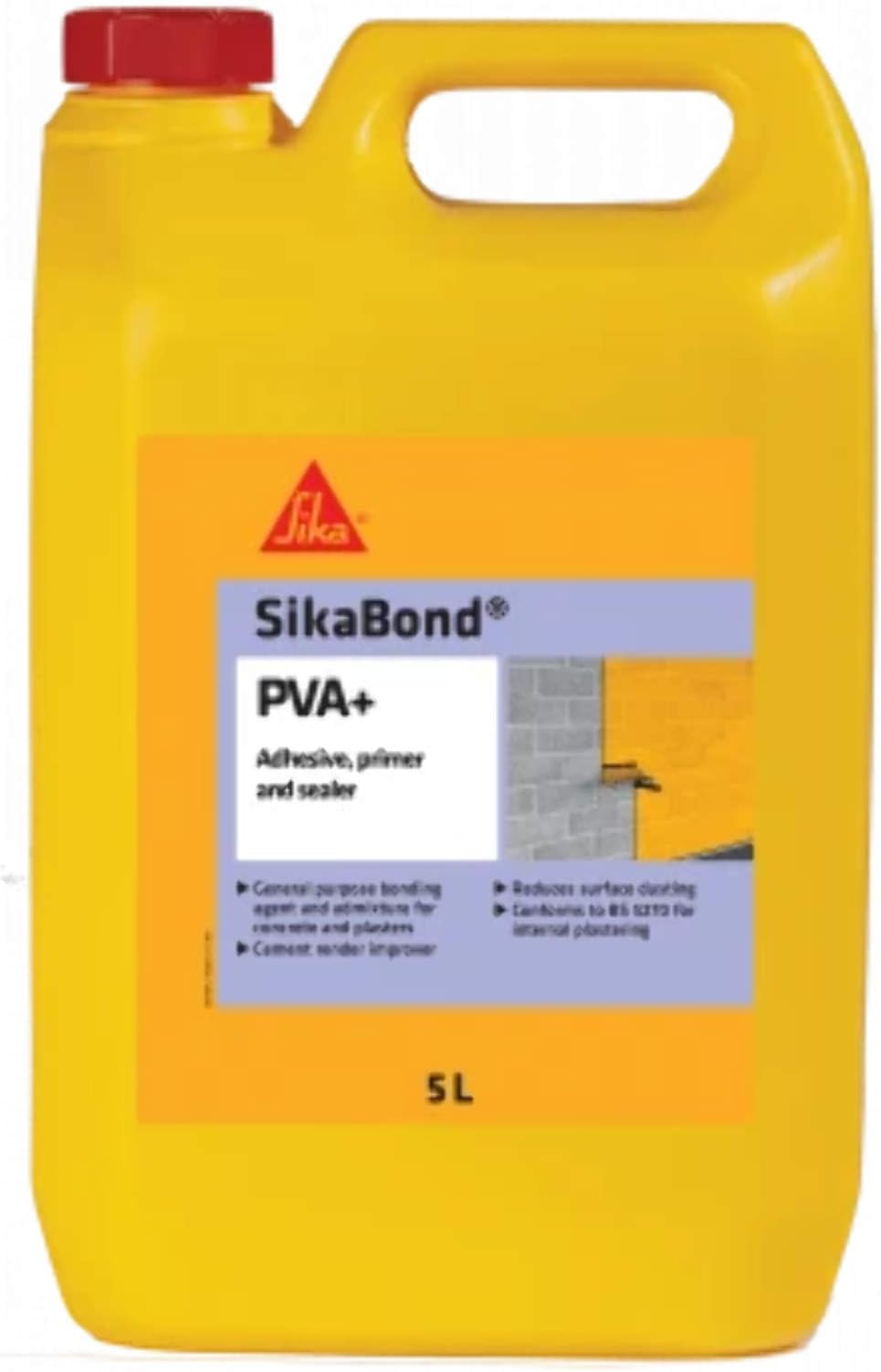 Sika SikaBond PVA+, General Purpose Adhesive, Primer And Sealer – Easy To Use – British Standards Approved – 1 Litre