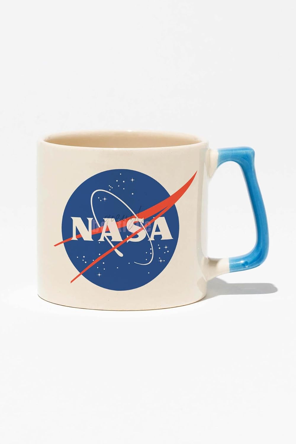 Nasa Baskılı | Uzay Temalı | Mavi Kulplu Modern Seramik Kupa, QBLK1061-MV