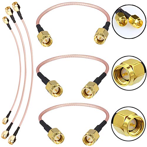 SMA Male to SMA Male Cable,10 Pcs SMA Cable RG316 RF Coaxial Coax Cable Assembly SMA Male to SMA Male Antenna Extender Cable Adapter Jumper(7.5 inch/20cm)