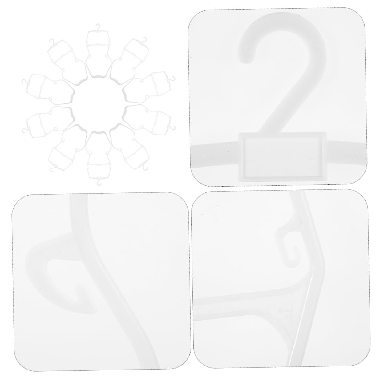 Perchas de Plástico para Niños 10 Piezas Color Marfil para Ropa de Baño
