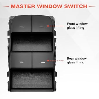 1081037-02-G Master Power Window Switch Compatible with Tesla Model 3 2024 2023 2022 2021, for Tesla Model Y 2024 2023 202 2021 2020 Front Left Driver Side Window Switch with Wire