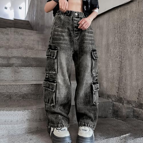 Jean cargo garçon robuste en denim stretch de qualité pour bouger libre - 2