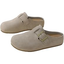 Girls Boys Suede Clogs Slip On Mules Cork Footbed Shoes Arch Support Beach Slides Sandals Potato Shoes