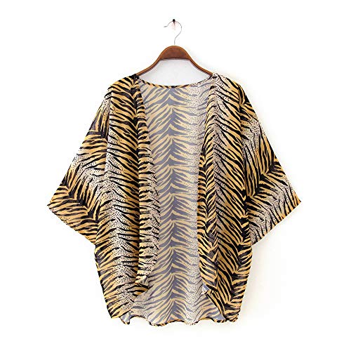 Image of CASURESS Women's Cardigan-Sheer Kimono Loose Summer Floral Print Cover Ups
