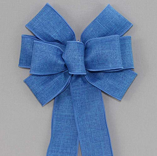 Royal-Blue-Rustic-Wreath-Bow-Hanukkah-Bow-by-Package-Perfect-Bows-Made-in-USA-8-inch-bow Royal Blue Rustic Wreath Bow Hanukkah Bow by Package Perfect Bows Made in USA 8 inch bow