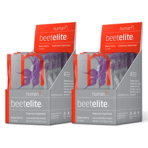 HumanN BeetElite Superfood Concentrated Beet Powder Nitric Oxide Boosting Athletic Endurance Supplement (Black Cherry Flavor, 0.35-Ounce, 20 Packets) HumanN BeetElite Superfood Concentrated Beet Powder Nitric Oxide Boosting Athletic Endurance Supplement (Black Cherry Flavor, 0.35-Ounce, 20 Packets)