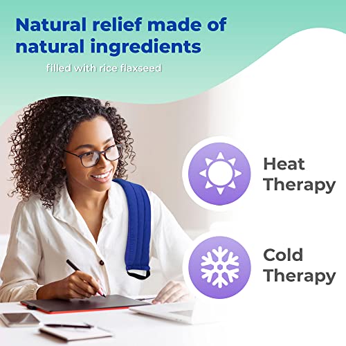 My Heating Pad - Microwavable Heating Pad For Neck And Shoulder - Moist Heat Pack For Muscles And Joints, Reusable Heating Pad, Portable Heating Pad, Menstrual Heating Pad - 1 Heat Pack Blue #TOP3