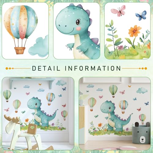 Vinilos Decorativos Dinosaurios 2 Hojas Removibles 30x90 cm miniatura 3