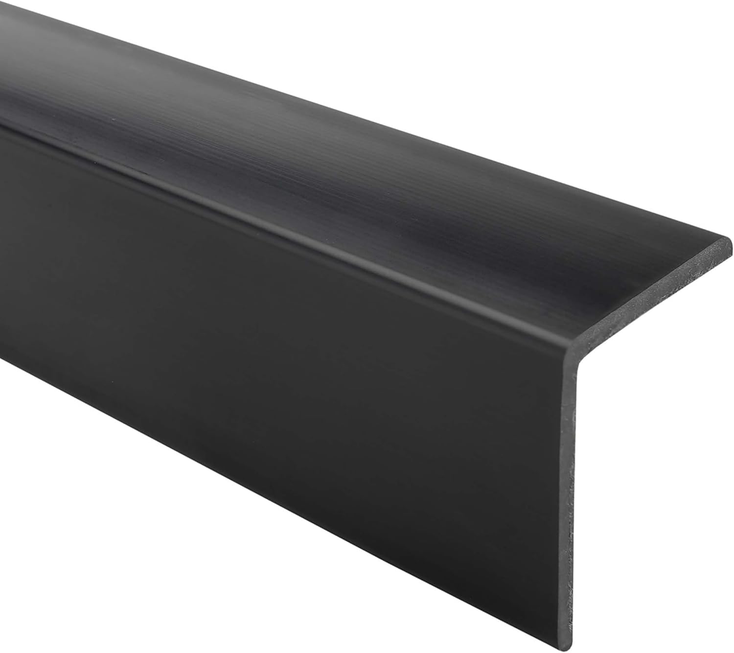 Quest Winkelprofil 50x50mm Kantenschutzwinkel Winkelleiste Eckenschutz – PVC Kunststoff – Ohne Klebeband (Schwarz, 180cm)