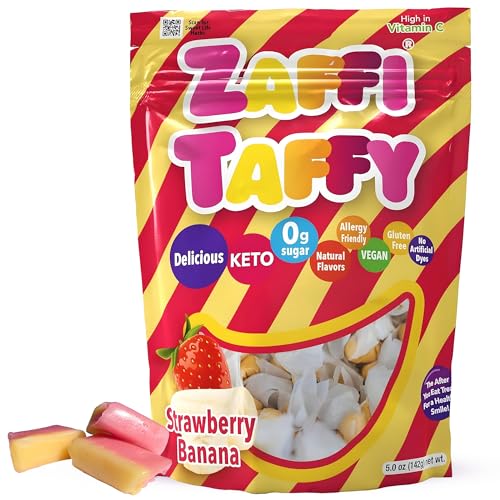 Zaffi Taffy Clean Teeth Chewy Candy, Strawberry + Banana 5 oz (Pack of 1) - image 1