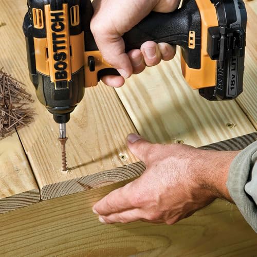 Image of Deck Screws #8 x 1-1 /4'', T25 Star Torx Drive Flat Head Wood Screws, Brown, 5lb