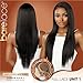 Sensationnel Bare Lace Fulllace Wig - Unit 1 Human Hair Blend All Lacefrontal Glueless Synthetic 180 Degree Preplucked Hairline (1B OFFBLACK)