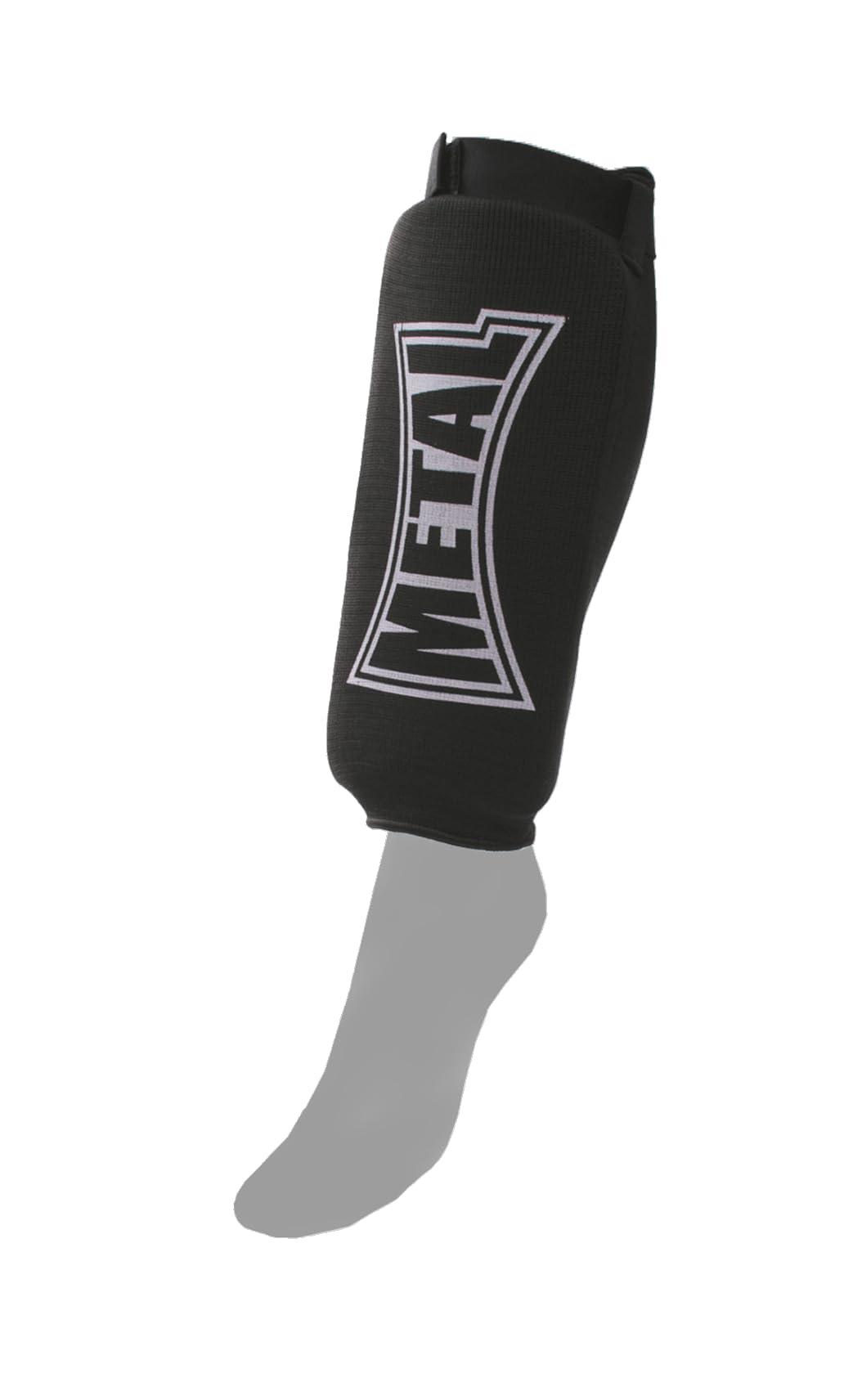 METAL BOXE - Black Foam Fabric Shin Guards (Pair) black black Size:M