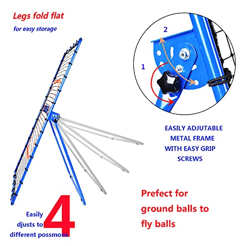 Drm Baseball Rebound Net - Bigger Baseball Pitching Net - Baseball Softball Rebounder - Rebound Trainer For Kids And Adults - Pitcher Throwing Practice Trainer - Perfect For Ground Balls To Fly Balls #TOP3