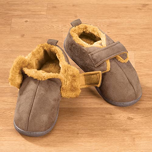 DPI Diabetic Comfort Slippers, Adjustable House Shoes, Tan, Ladies XL4