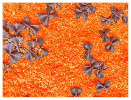 Image of Sensory Bin Filler for Sensory Table - Colored Rice for Sensory Play (Halloween)